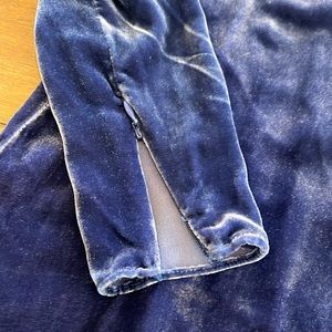 Silk blend intermix velvet dress. 17” from waist